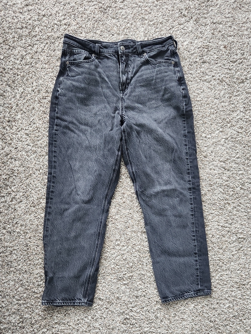American Eagle Outfitters Black Washed Ankle Jeans